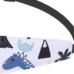 SNAPPSY Kids Car Seat Head Support Band Adjustable Seat Sleeping Headrest for Infant White-image-2