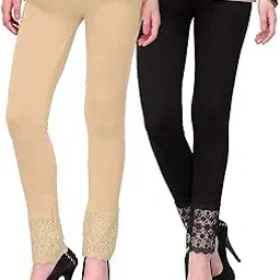 stunning collection Bottom Lace/Net 3/4th leggings for girl's and women's-picture-32