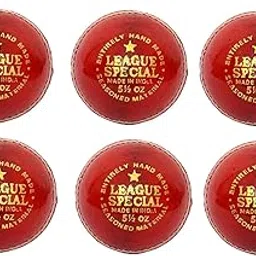 CW League Special Leather Match Quality Cricket Ball (Pack of 6, Red, Club Size)-picture-25