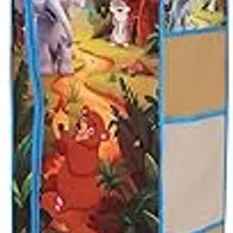 AMARDEEP Baby Folding Almirah with 5 Trays | Portable Wardrobe for Kids | Cloth Organizer with Wheels | Cartoon Print Storage Cabinet | Multipurpose Kids Almirah for Baby Clothes & Toys-picture-37