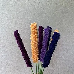 Handmade Crochet Flowers Bouquet – Colorful Knitted Artificial Floral Sticks for Home Décor & Gifting-picture-21