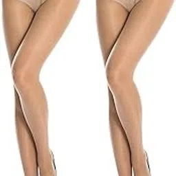 Women's Pack of 2 Pair Panty Hose Long Exotic Stockings Tights Pantyhose Stocking for Girl Women Beige Color Stocking(EV-20)-image-14