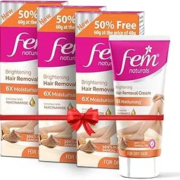 Fem Fairness Naturals Sandal Hair Removal Cream - 180g (120g + 60g Free) | For Dry skin-image-6
