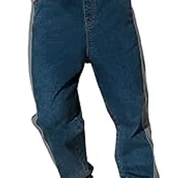 hubberholme Men's Contrast Panel Loose Fit Jogger Jeans-picture-24