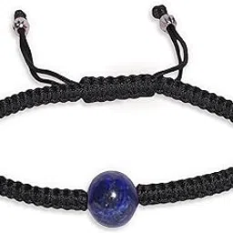 pragi Original Lapis Lazuli Stone Bracelet for Emotional Healing | Attract Confidence & Inner Peace | Adjustable Macrame Bracelet for Men & Boys-picture-39