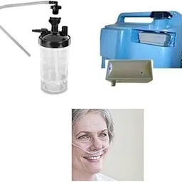 Rouniyar Humidifier Bottle for Oxygen Concentrator with Everflo Filter, Humidifier Bottle Connector and Supply Tube-image-1