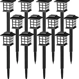 Digme Solar Garden Lights,12 Pack Solar Path Lights, Solar Walkway Lights Outdoor, Solar Pathway Lights Outdoor Waterproof for Garden, Patio, Yard, Landscape, Pathway and Driveway-picture-10