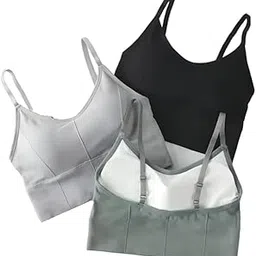 shevara Seamless Camisole Bralette for Women – Wireless Padded Bra Tops with Adjustable Straps – Soft, Stretchy, Comfortable Everyday Lounge Bras Multicolor-picture-54
