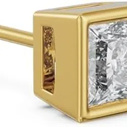 emori 0.25 CT Lab-Grown Diamond Solitaire Stud Earrings for Men – Yellow Gold, One Size-picture-12