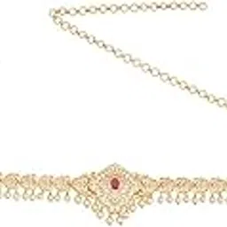kushal's Ruby Gold Plated Ethnic Zircon Belt/Kamarband - 415951-picture-10