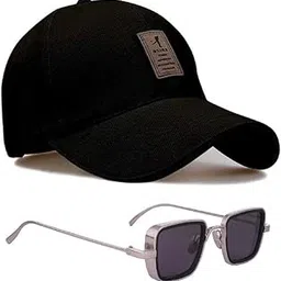 Giffemans Latest Baseball Cotton Summer Fashion Cap for All Season Sports, Adjustable Buckle Casual Caps Adjustable Baseball Sport Cap & Sunglass|Black Sunglasses Combo for Men & Boys.-image-68