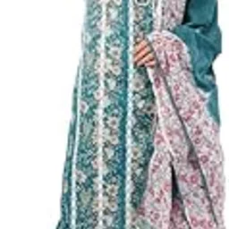 pink code Ali Women's Teal Green Floral Print Cotton Salwar Kameez Suit - Stylish & Comfortable Ethnic Wear-picture-70