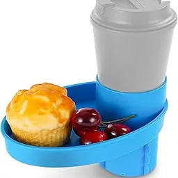 Car Seat Cup Holder Snack Tray - Easily Expands Cup Holder into 360° Cup & Travel Tray for Kids Car Seat, Booster, and Stroller(Blue)-picture-29