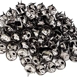 FABLOFT® 200 Pieces 12mm Metal Cone Rivets Claw Studs Prong for Bags Clothes Hats-image-10