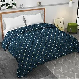 Soft Cotton Duvet Cover for Double Bed | Printed Quilt & Blanket Cover | Razai Cover with Zipper Closure | Soft & Breathable Bedding Cover (90X100) Inches. (Blue)-picture-20