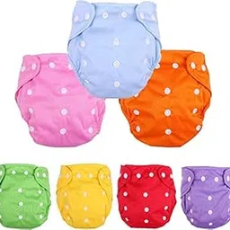 Tinkle Bunny Soft Baby Cloth Pocket Diapers Free Size, Washable & Reusable Diapers for 3 Months - 3 Years Baby Girl and Boy, Leakage Proof Adjustable Snap Button Diaper Pant (2 Diaper with 2 Inserts)-image-44
