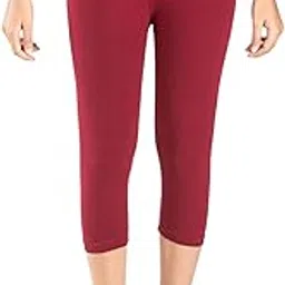 indian flower Knee Length Capri 3/4th Leggings for Women-picture-23