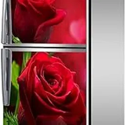 RK Digital Mart Red Rose Fridge Stickers | Double Door Fridge Stickers | Refrigerators Stickers with Self-Adhesive Stickers Easy to Apply (Size 160 x 61cm)-image-96