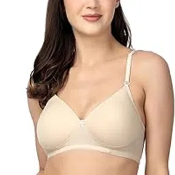 floret Women's Convertible Straps T-Shirt Bra Lighly Padded & Non-Wired Medium Coverage Bra (Black)-picture-40