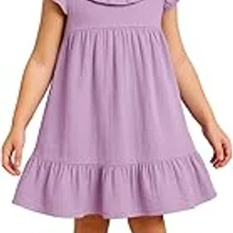 kidbea Baby Girls’ Linen Dress | Comfortable, Trendy Ruffled Sleeves & Hem, Soft Breathable Fabric for Everyday & Special Occasions-picture-14