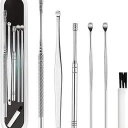 Ear Wax Cleaner - Resuable Ear Cleaner Tool Set with Storage Box - Ear Wax Remover Tool Kit with Ear Curette Cleaner and Spring Ear Buds Cleaner - 6 Pc-picture-26