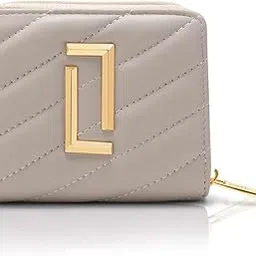lavie luxe Women's Diagonal Flap 25 Quilted Small Zip Wallet | Gift for Women-picture-10