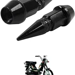 LOVMOTO Universal Spiked Valve Caps,Aluminum Alloy Dustproof and Waterproof Tire Valve Stem Caps, Suitable for Cars, Trucks and Motorcycles (2PCS Black) Comfortable with Lu-na-picture-21