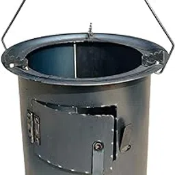 UJEAVETTE Wood Burning Furnace Sturdy Outdoor Cooking Fire Pit for Beach Barbecue Home 35 cmx30 cm-image-43