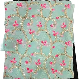 Branders Georgette Fabric Floral Design 44 inch Wide for Dresses 2.5 Meters-picture-31