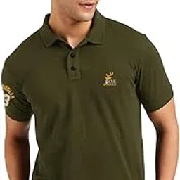 eyebogler Regular Fit Mens Polo Neck Half Sleeve Soild Casual Tshirt-picture-16