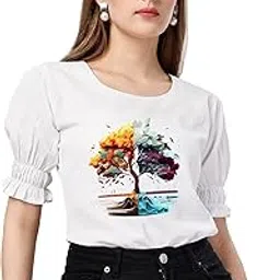 hanoba Women's Cotton Blended Textured Printed Casual Wear Top-picture-11