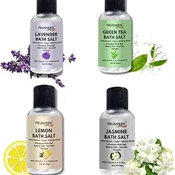 Frusheen Natural Bath Salt Gift Aroma Crystals Lavender, Green Tea, Lemon, Jasmine Relaxation | Foot Massage, Colour Free Epsom, Sea, Himalayan Pink Salt, Combo Pack, 4 x 50g,-picture-17