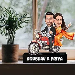 ZOCI VOCI Valentines Day Gift - Personlize Caricature Gift for Husbend Wife (Ride of Love)-picture-70