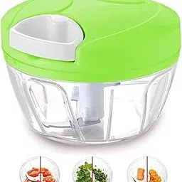 Brand Flash QuickChop 500 Mini Manual Vegetable Chopper - Compact & Efficient Kitchen Tool Stainless Steel Blades for Vegetables, Onions, Ginger, Garlic, Fruits, Nuts, and More (Green)-picture-25