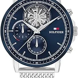 tommy hilfiger Multifunction Navy Dial Stainless Steel Strap Watch for Men-picture-13