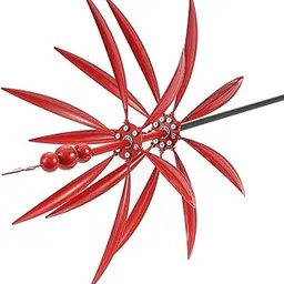 MERISHOPP Garden Wind Spinner Yard Art Outdoor Decor for Courtyard Walkway Street Path Red-picture-13