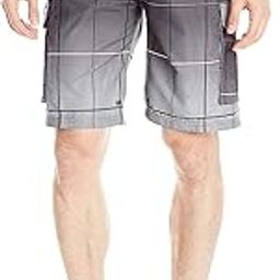 kanu surf Men's Big Vector Plaid Extended Size Swim Trunks-picture-20