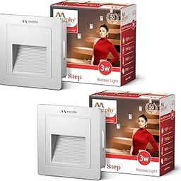 Murphy 3W Wall Step Conceal Light Outdoor and Indoor LED Foot Light with Aluminium IP65 Grade Waterproof Body : Warm White, Pack of 2-picture-27