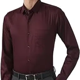 peter england Men 100% Cotton Premium Solid Slim Fit Full Sleeve Party Shirt-picture-38