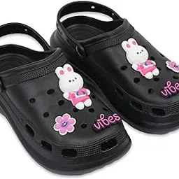 trendzon Stylish Women's Clogs/Sandals with Adjustable Back Strap for Adults |Anti-Skid & Comfortable |Fashionable & Classy Look|Waterproof & Everyday Use Mules/Clogs with Cute Charms for Girls/Ladies-picture-23