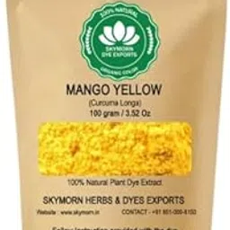 Skymorn PureOrganic Powdered Mango Yellow Natural Colorant|Natural dye for Fabric, Soap & Paper| 100 Gram Pack-image-1