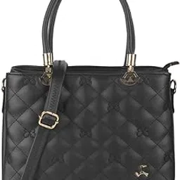 mochi Women's Faux Leather Quilted Handbag with Premium Metal Detailing-picture-36