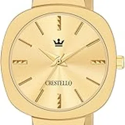 crestello IP Plated Bracelet Analog Wrist Watch for Women (Rose Gold/Gold/Brown) | CR-JWL168-picture-10