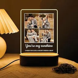Giftplease Customized Photo & Message Gift for Loved Ones | Wooden Base LED Plaque | Personalized Frame | Perfect for Mom Dad Friends Family Couples Birthday Anniversary Wedding Valentine C_05-picture-10