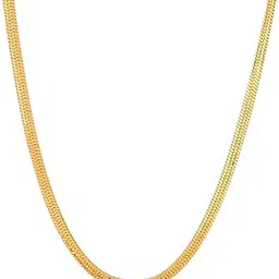 lobya Gold Plated Long Necklace Chain for Men & Boys – Wedding Jewelry, Elegant Design, Adjustable Length-picture-36