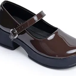 jm looks Womens Ballet Mary Jane Shoes Block Heel Comfortable Business Office Dress Shoes for Women Dressy and Work with Ankle Strap image 1