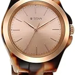 titan Fashion Acetate Rose Gold Dial Analog Metal & Acetate Strap Watch for Women-NS95205KP01-picture-29