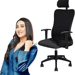 HOKIPO Office Chair Cover with Headrest Cover Stretchable Computer Desk Rotating Boss Chair Seat Covers Jacquard Slipcover Protector(BLK-AR5009)-picture-55