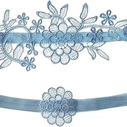 ™ 2Pcs Wedding Garters for Bride Leg Rings Handmade for Stage Prom Dance Sky Blue | Garter Belts | Intimates & Sleep | Womens Clothing-image-68