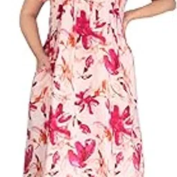 urali Women's Printed 100% Cotton Night Gown - S487A-picture-21